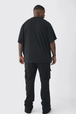 Plus Drip Floral Print Oversized T-Shirt | BoohooMAN UK