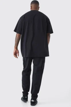 Plus Elastic Lightweight Stretch Skinny Cargo Trouser | BoohooMAN UK
