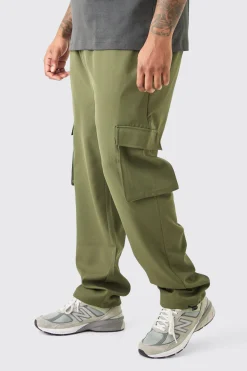 Plus Elastic Lightweight Skinny Cargo Trouser | BoohooMAN UK