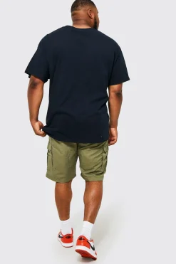 Plus Elastic Waist Cargo Short | BoohooMAN UK