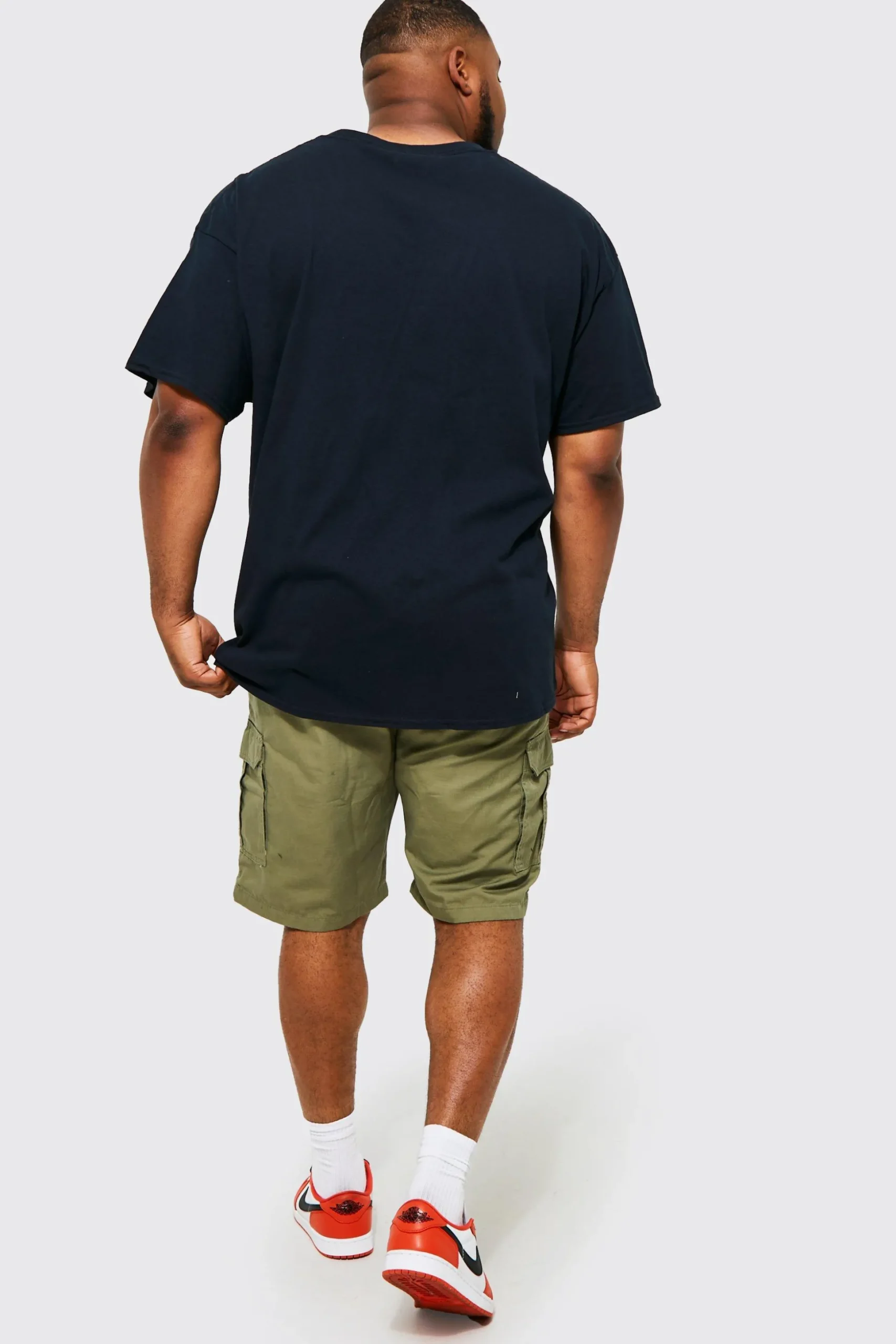 Plus Elastic Waist Cargo Short | BoohooMAN UK