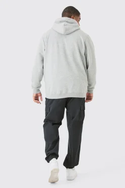 Plus Elasticated Waist Slim Fit Cargo Trousers | BoohooMAN UK