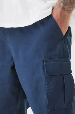 Plus Elasticated Waist Slim Fit Cargo Trousers | BoohooMAN UK