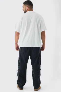 Plus Extended Neck Cherub Graphic Oversized T-Shirt | BoohooMAN UK