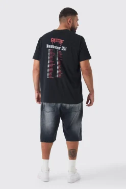 Plus Fall Out Boy License Print T-shirt | BoohooMAN UK
