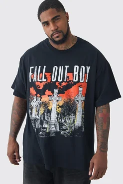 Plus Fall Out Boy License Graphic T-shirt | BoohooMAN UK