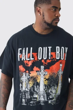 Plus Fall Out Boy License Graphic T-shirt | BoohooMAN UK