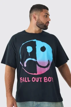 Plus Fall Out Boy License Print T-shirt | BoohooMAN UK
