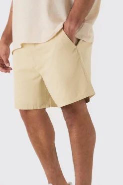 Plus Fixed Waist Stone Relaxed Fit Shorts | BoohooMAN UK