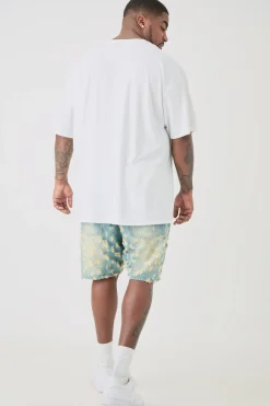 Plus Floral Line Drawing T-shirt | BoohooMAN UK