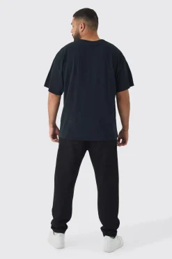 Plus Garbage License Print T-shirt | BoohooMAN UK