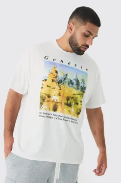 Plus Genesis License Print T-shirt | BoohooMAN UK