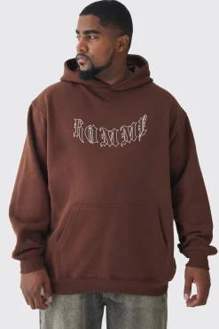 Plus Gothic Homme Oversized Hoodie | BoohooMAN UK