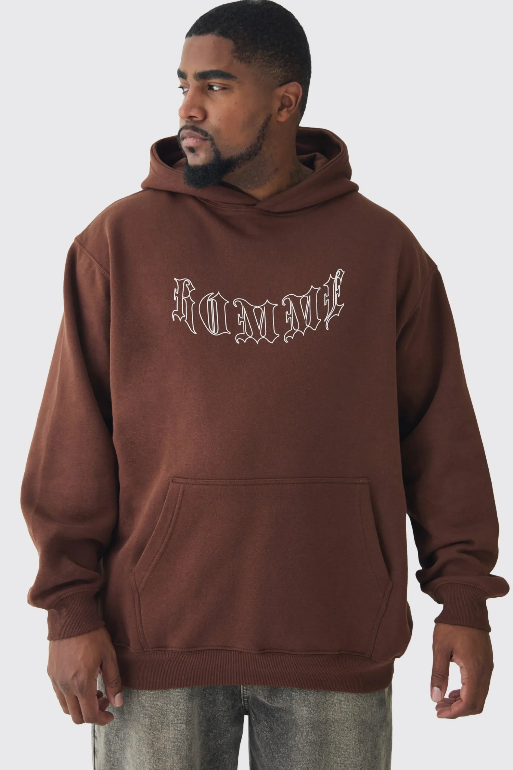 Plus Gothic Homme Oversized Hoodie | BoohooMAN UK