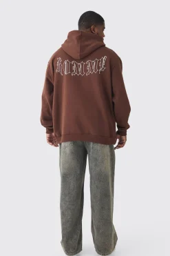 Plus Gothic Homme Oversized Hoodie | BoohooMAN UK