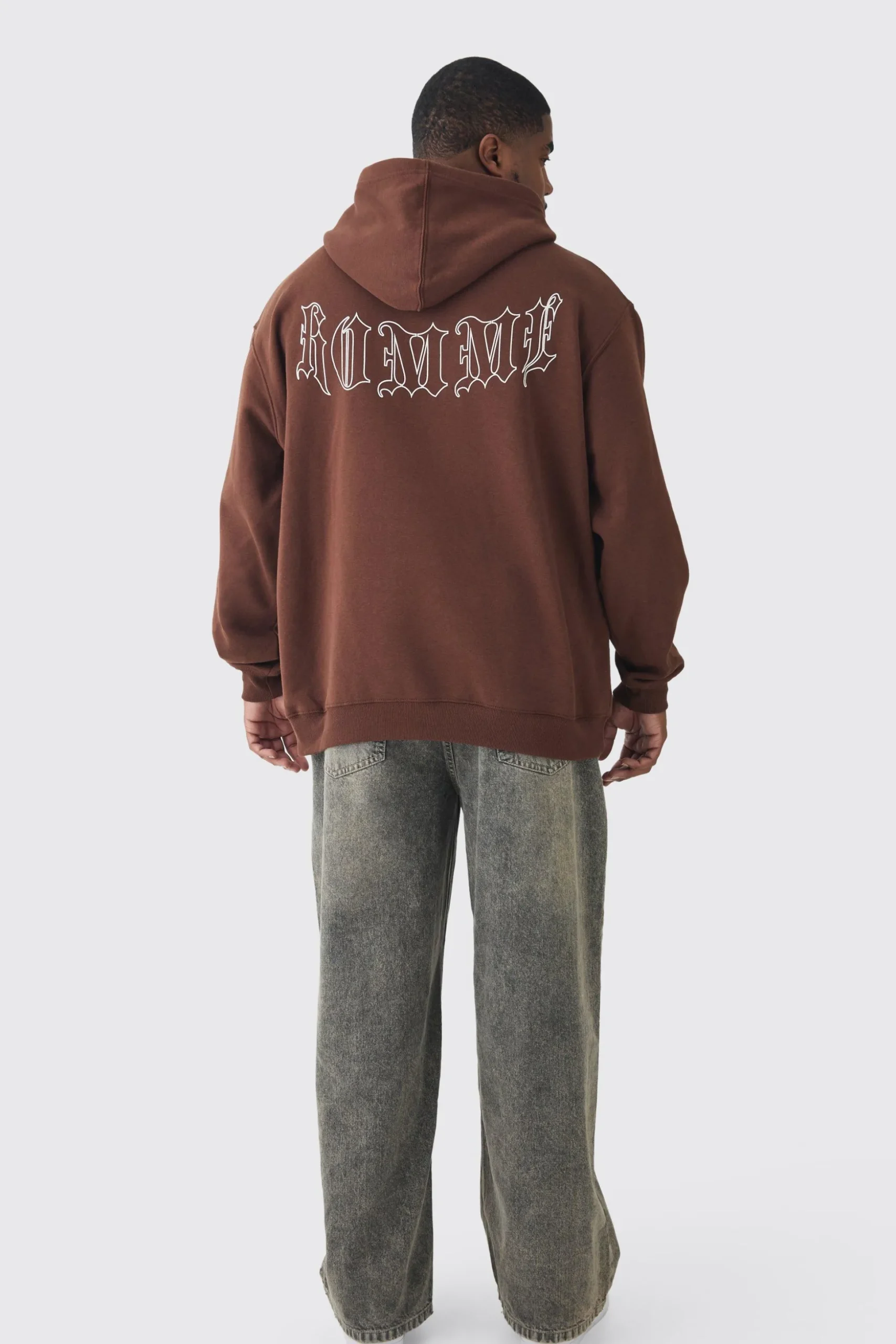 Plus Gothic Homme Oversized Hoodie | BoohooMAN UK