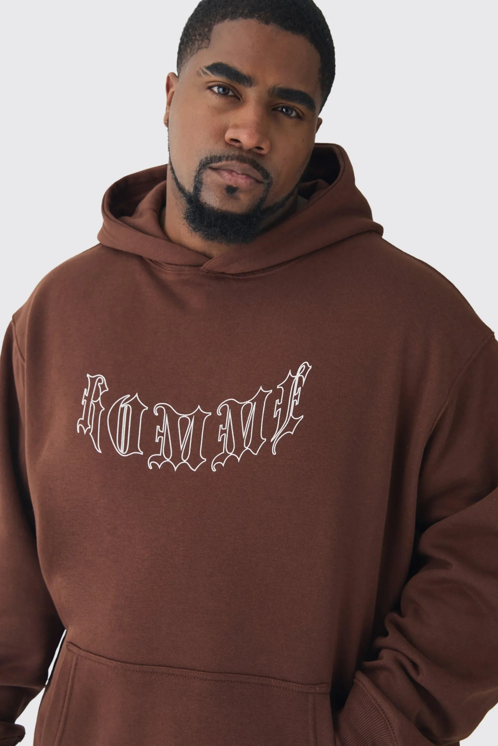 Plus Gothic Homme Oversized Hoodie | BoohooMAN UK