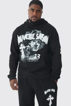 Plus Gothic Renaissance Oversized Tracksuit | BoohooMAN UK