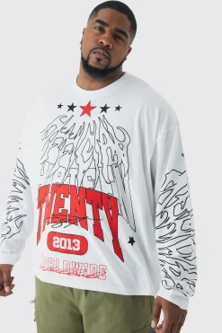 Plus Graphic Sweatshirt | BoohooMAN UK
