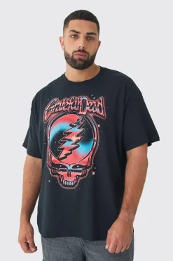 Plus Grateful Dead License Print T-shirt | BoohooMAN UK