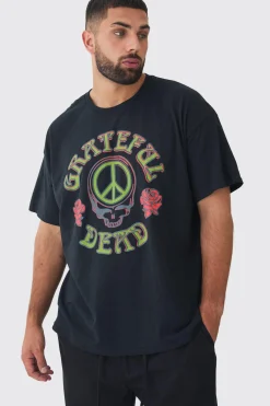 Plus Grateful Dead License Print T-shirt | BoohooMAN UK
