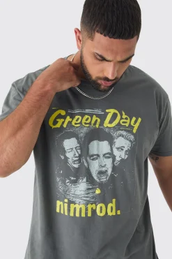 Plus Green Day License Print T-shirt | BoohooMAN UK
