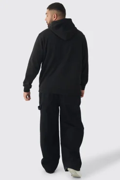 Plus Heart Embroidered Hoodie | BoohooMAN UK