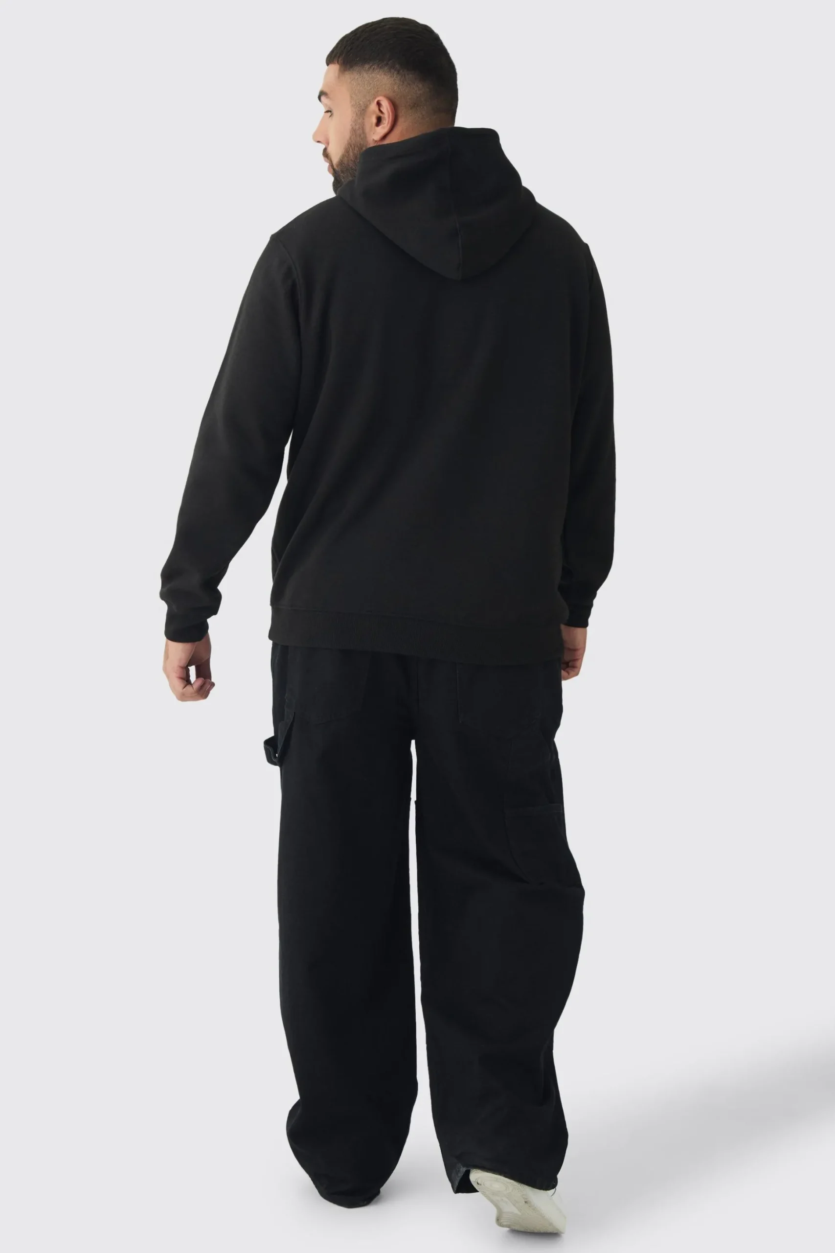 Plus Heart Embroidered Hoodie | BoohooMAN UK