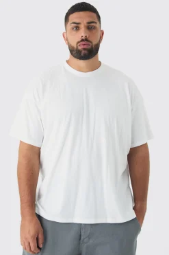 Plus Heaven Sent Print Oversized T-shirt In White | BoohooMAN UK