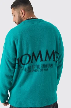 Plus Homme Fluffy Knit Cardigan | BoohooMAN UK
