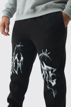 Plus Homme Splice Print Jogger | BoohooMAN UK