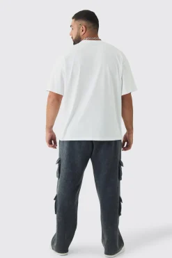 Plus Homme Star Print Graphic T-Shirt | BoohooMAN UK