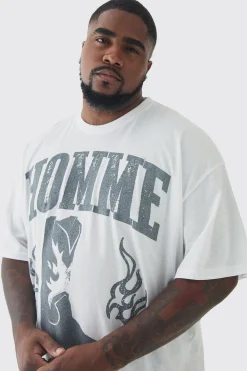 Plus Homme Western Oversized T-Shirt | BoohooMAN UK