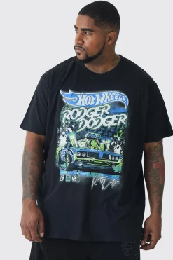 Plus Hot Wheels License Print T-shirt | BoohooMAN UK