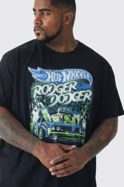 Plus Hot Wheels License Print T-shirt | BoohooMAN UK