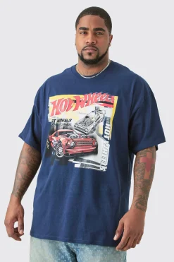 Plus Hot Wheels License Print T-shirt | BoohooMAN UK