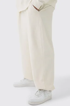 Plus Jacquard Knit Drawcord Joggers | BoohooMAN UK