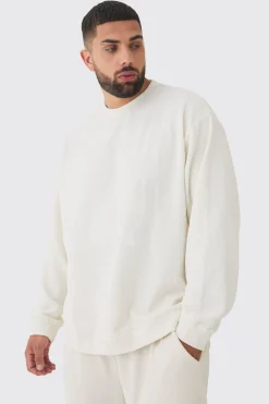 Plus Jacquard Knit Sweat | BoohooMAN UK
