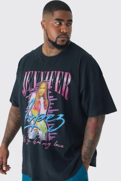 Plus Jennifer Lopez License T-shirt | BoohooMAN UK