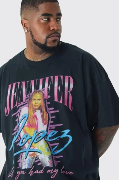 Plus Jennifer Lopez License T-shirt | BoohooMAN UK