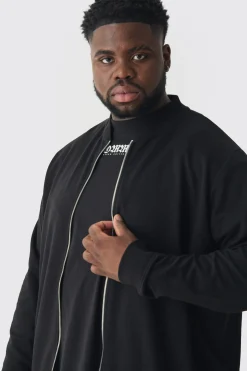 Plus Jersey Bomber Jacket | BoohooMAN UK