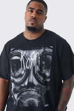 Plus Korn License T-shirt | BoohooMAN UK