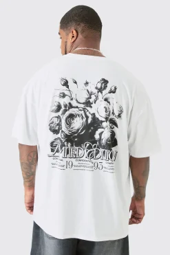 Plus Limited Edition Floral Print T-shirt | BoohooMAN UK