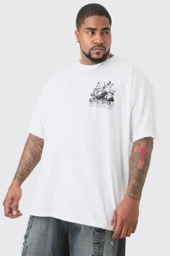 Plus Limited Edition Floral Print T-shirt | BoohooMAN UK
