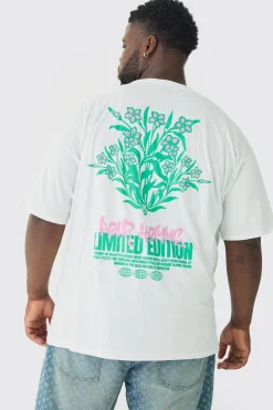 Plus Limited Edition Floral Print T-shirt | BoohooMAN UK