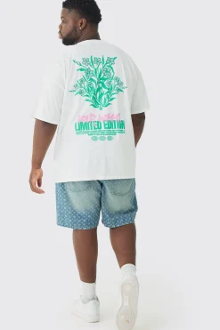 Plus Limited Edition Floral Print T-shirt | BoohooMAN UK