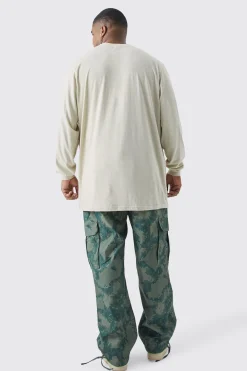 Plus Long Sleeve T-shirt | BoohooMAN UK