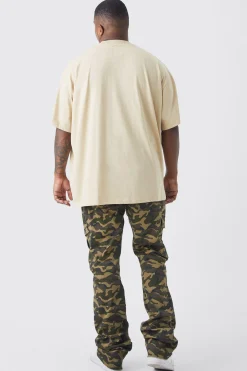 Plus Loose Fit Extended Neck Basic T-shirt | BoohooMAN UK
