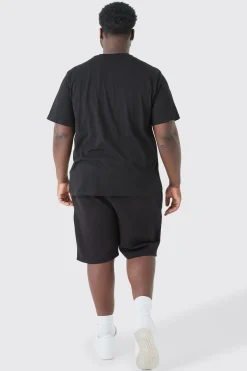 Plus Loose Fit Jersey Short | BoohooMAN UK