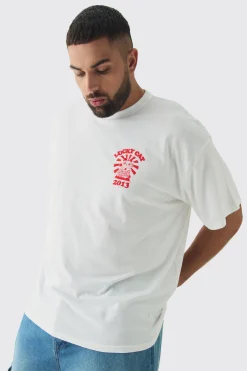 Plus Lucky Cat Graphic T-Shirt | BoohooMAN UK